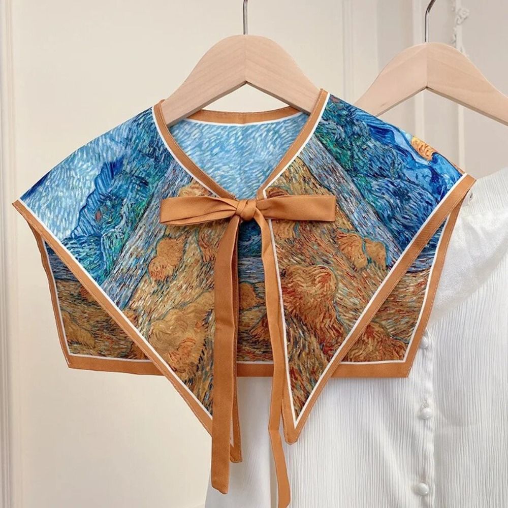 Blouse Off Shoulder - New Detachable Shirt Fake Collar Floral