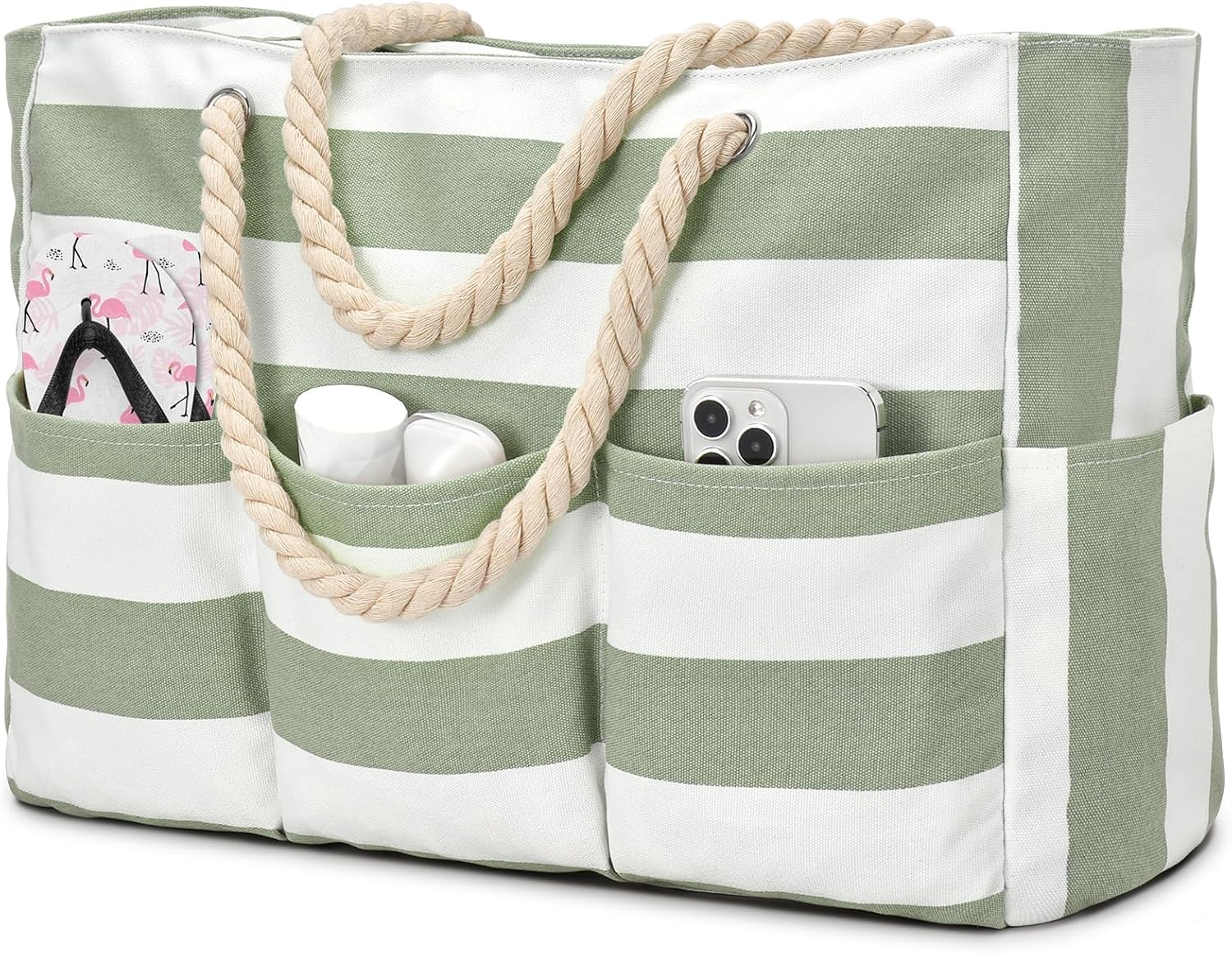 Tote Bag Beach - Canvas Large Beach Tote Bag for