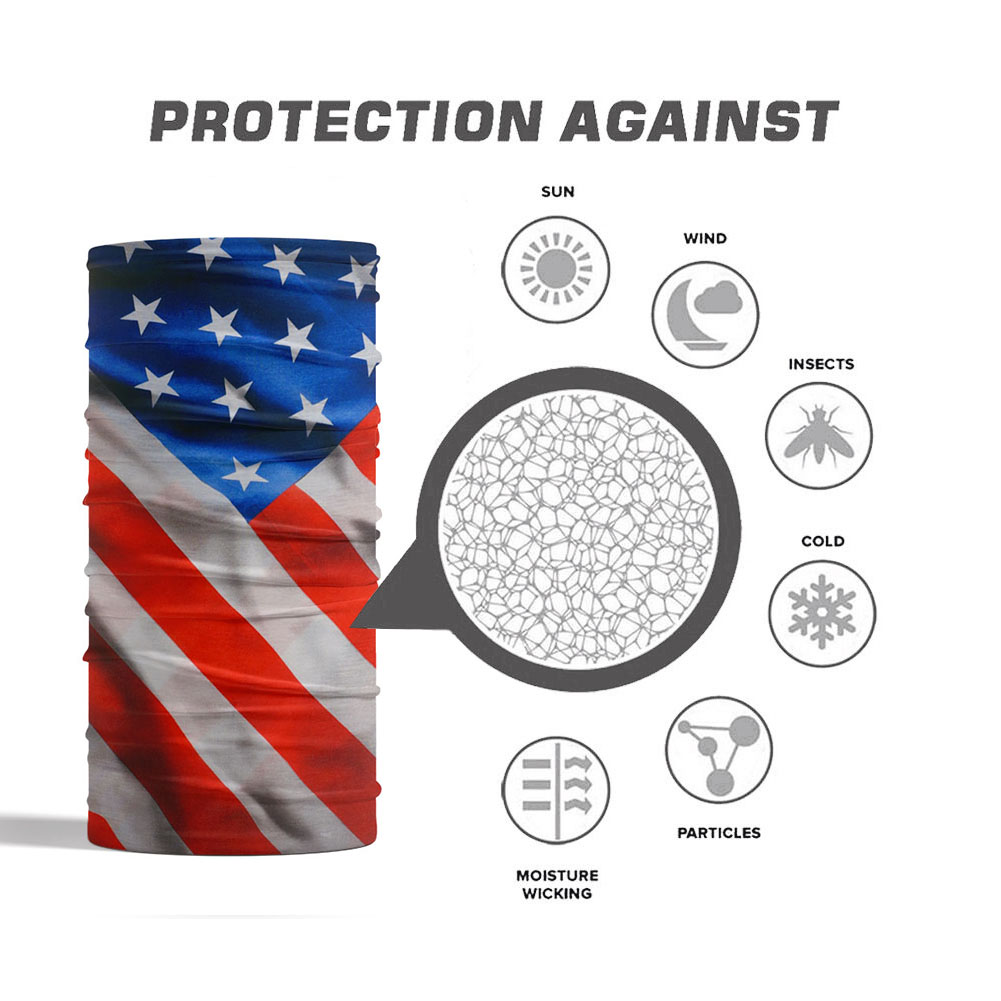 USA Flag Pattern Sun Protectiv - Headband Summer Knit reseña y precio