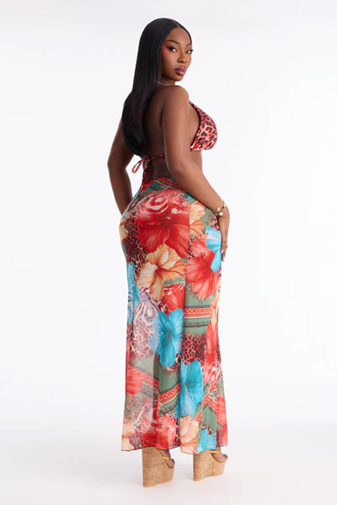 Women Plus Size Summer Boho Fl - Maxi Dress Halter reseña y precio