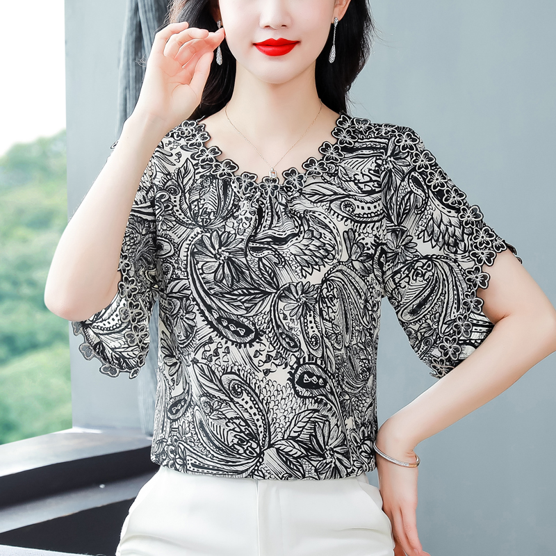 M-4XL Flying Sleeve Embroidere - Romper Floral Print reseña y precio