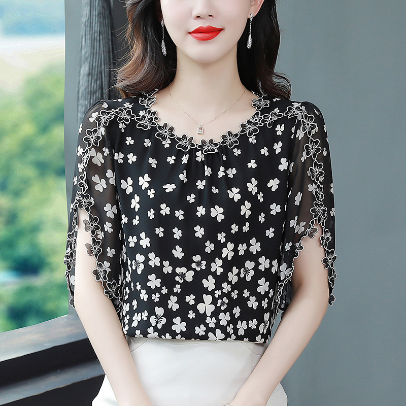 M-4XL Flying Sleeve Embroidere - Romper Floral Print reseña y precio