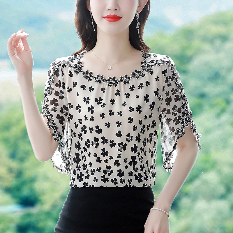 M-4XL Flying Sleeve Embroidere - Romper Floral Print reseña y precio