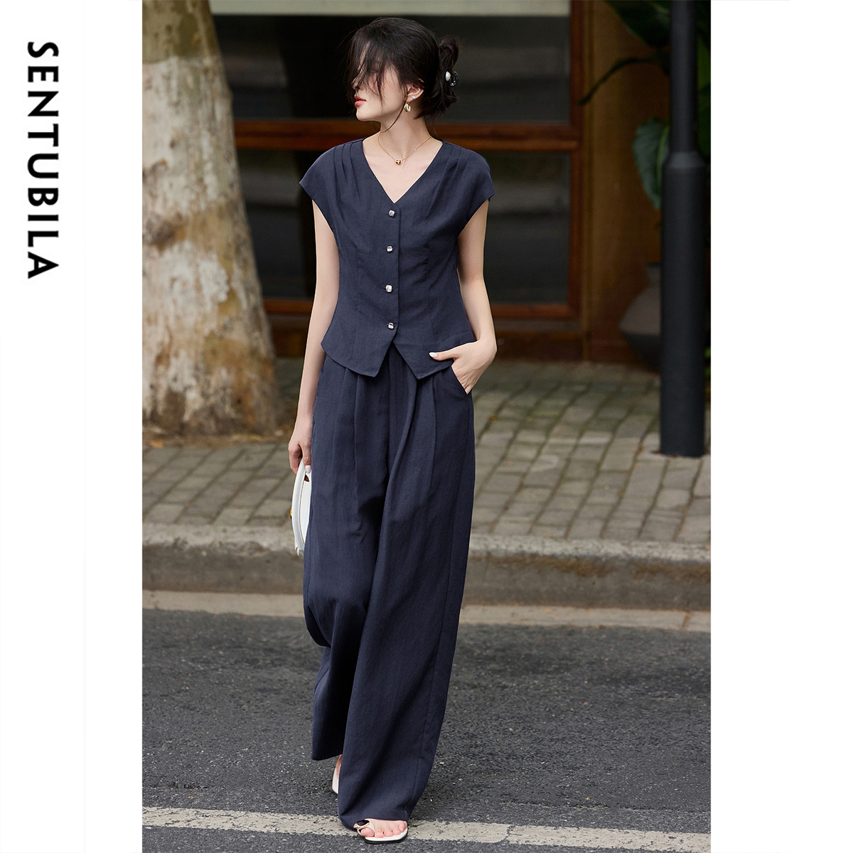 SENTUBILA Summer Linen Pant Se - Linen Pant Wide reseña y precio