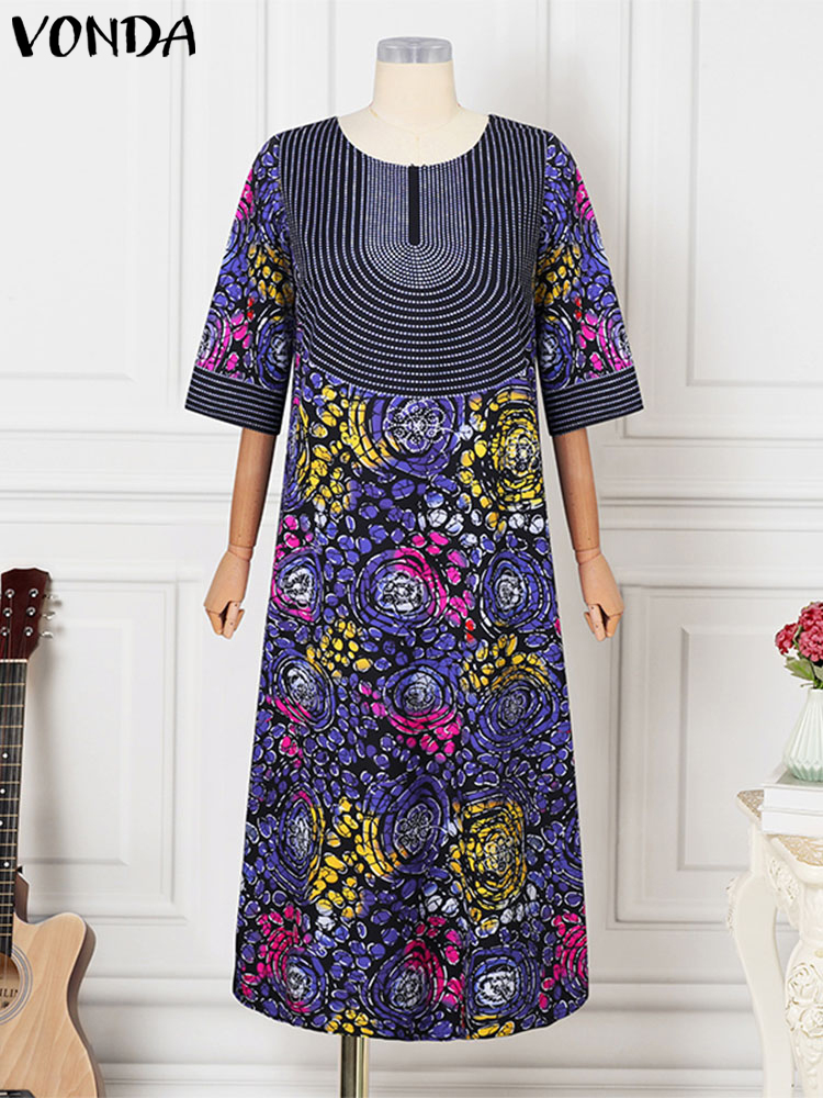 Plus Size Women Long Dress 202 - Romper Floral Print reseña y precio