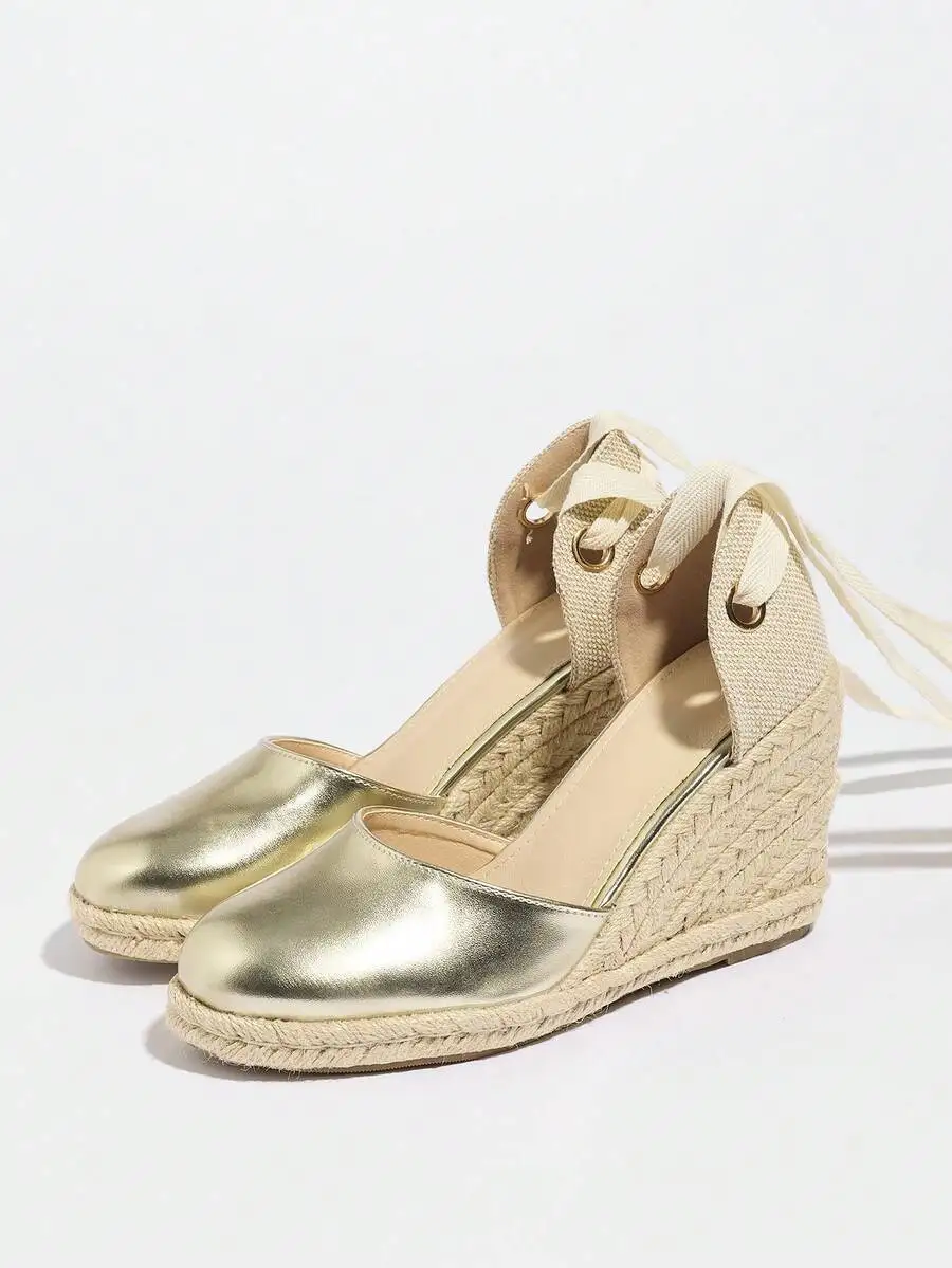 Womens Metallic Espadrille Wed - Wedge Espadrille Women reseña y precio