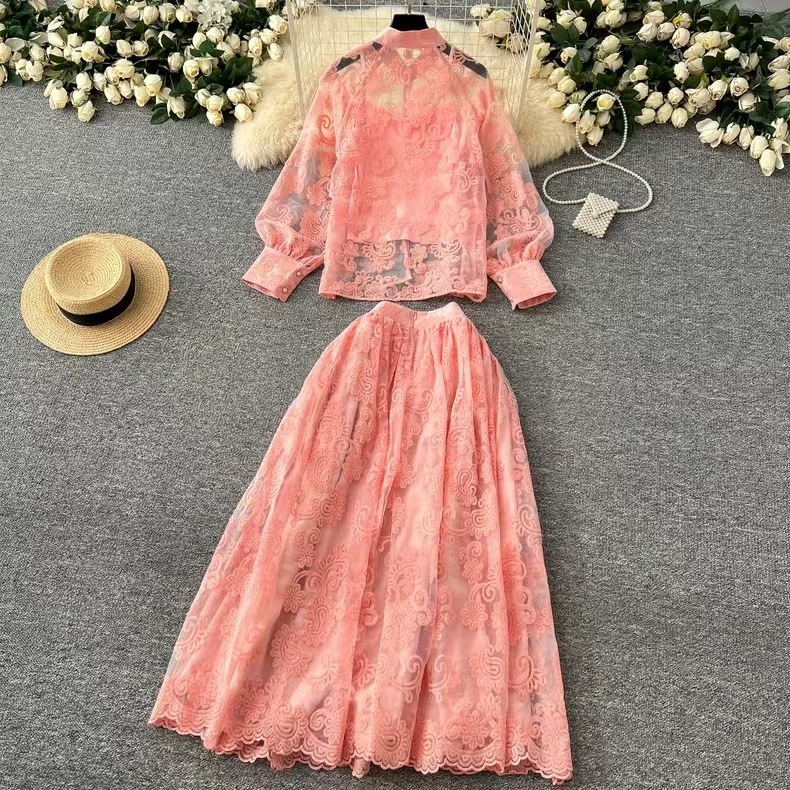 Elegant 2 Piece Long Dress Wom - Midi Skirt Floral reseña y precio