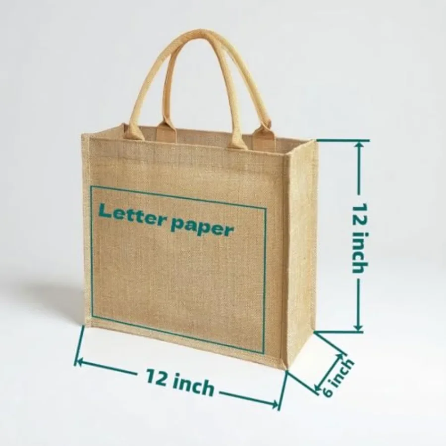 15 Pack Burlap Tote Bags 12x12 - Tote Bag Beach reseña y precio