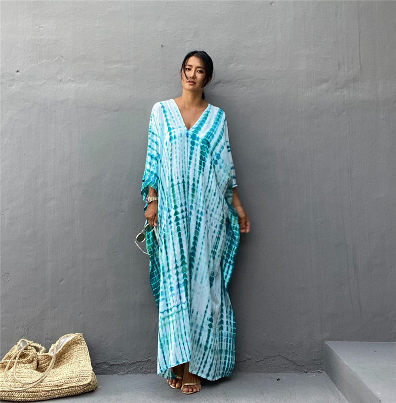 Plus Size Women Beachwear Long - Cover Up Kaftan reseña y precio