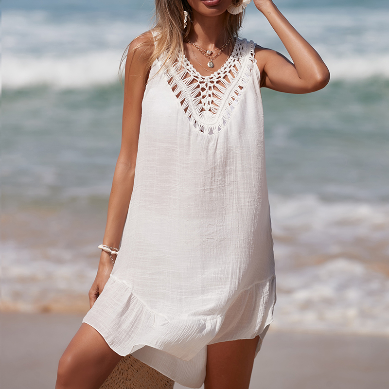 Women V-Neck Backless Hollow O - Cover Up Kaftan reseña y precio