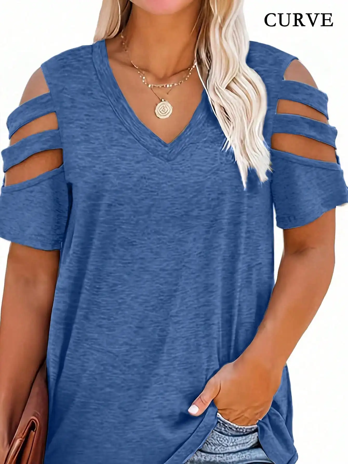 Women Fashion Plus Size 1XL-5X - Blouse Off Shoulder reseña y precio