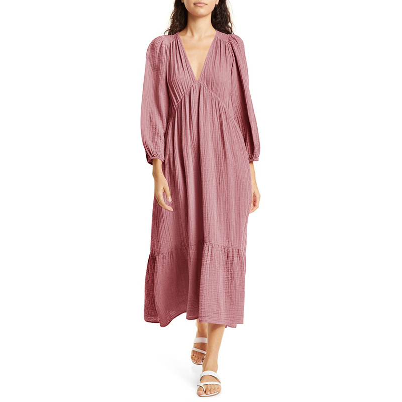 Muslin 100% Cotton Long Sleeve - Linen Dress Wrap reseña y precio