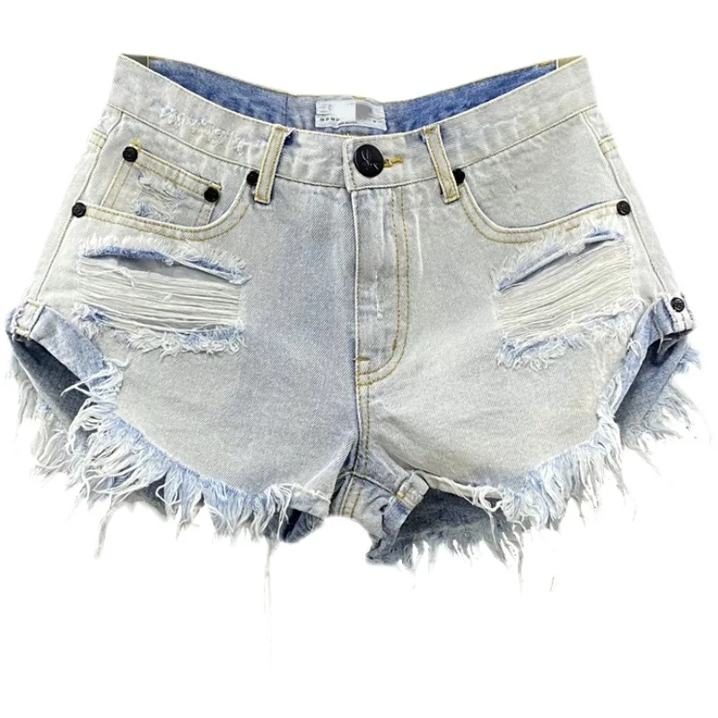 Summer Sexy Shorts Women Zippe - Shorts Denim Frayed reseña y precio