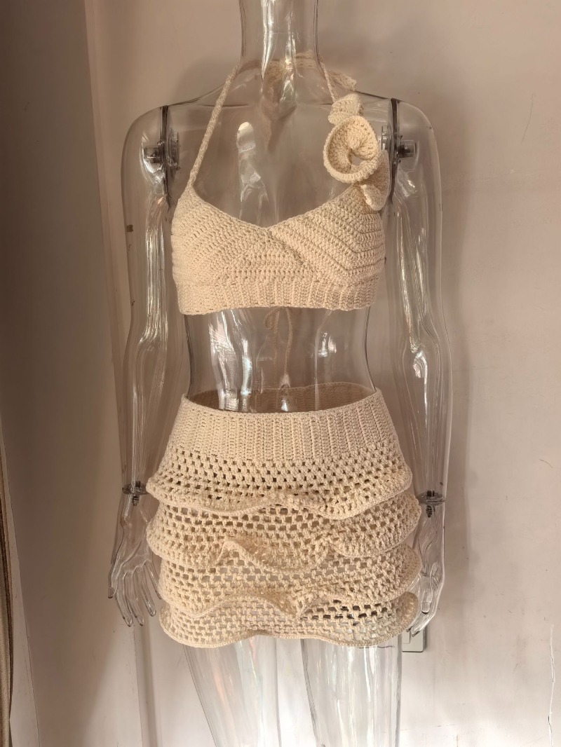 Women Hand Crochet Knitted Ruf - Crop Top Crochet reseña y precio