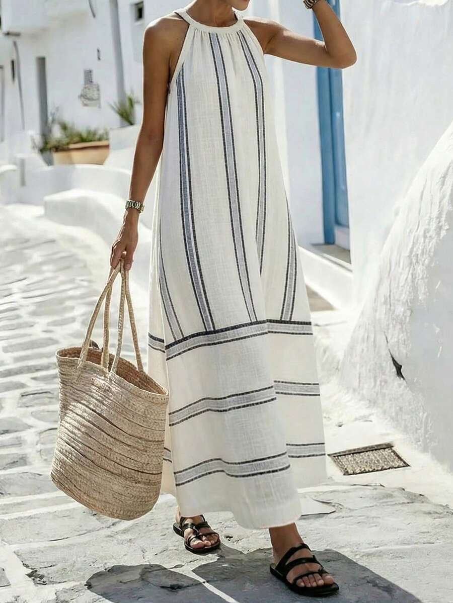 Women Sleeveless Halter Maxi D - Maxi Dress Halter reseña y precio