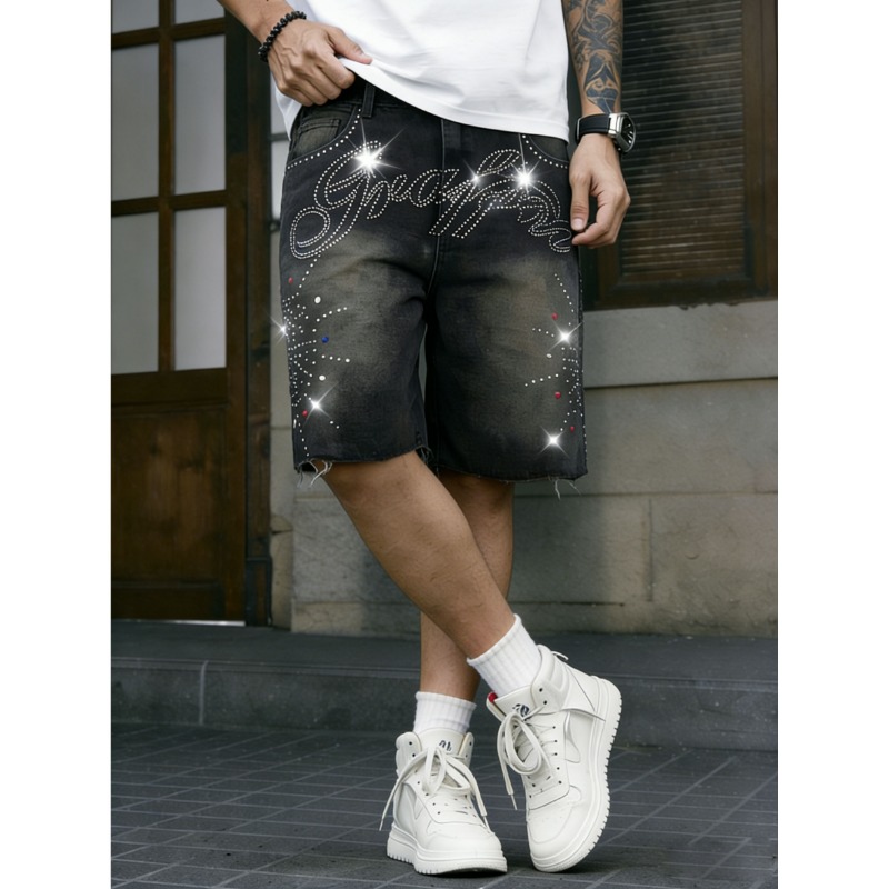 American Streetwear Men's Non- - Shorts Denim Frayed reseña y precio