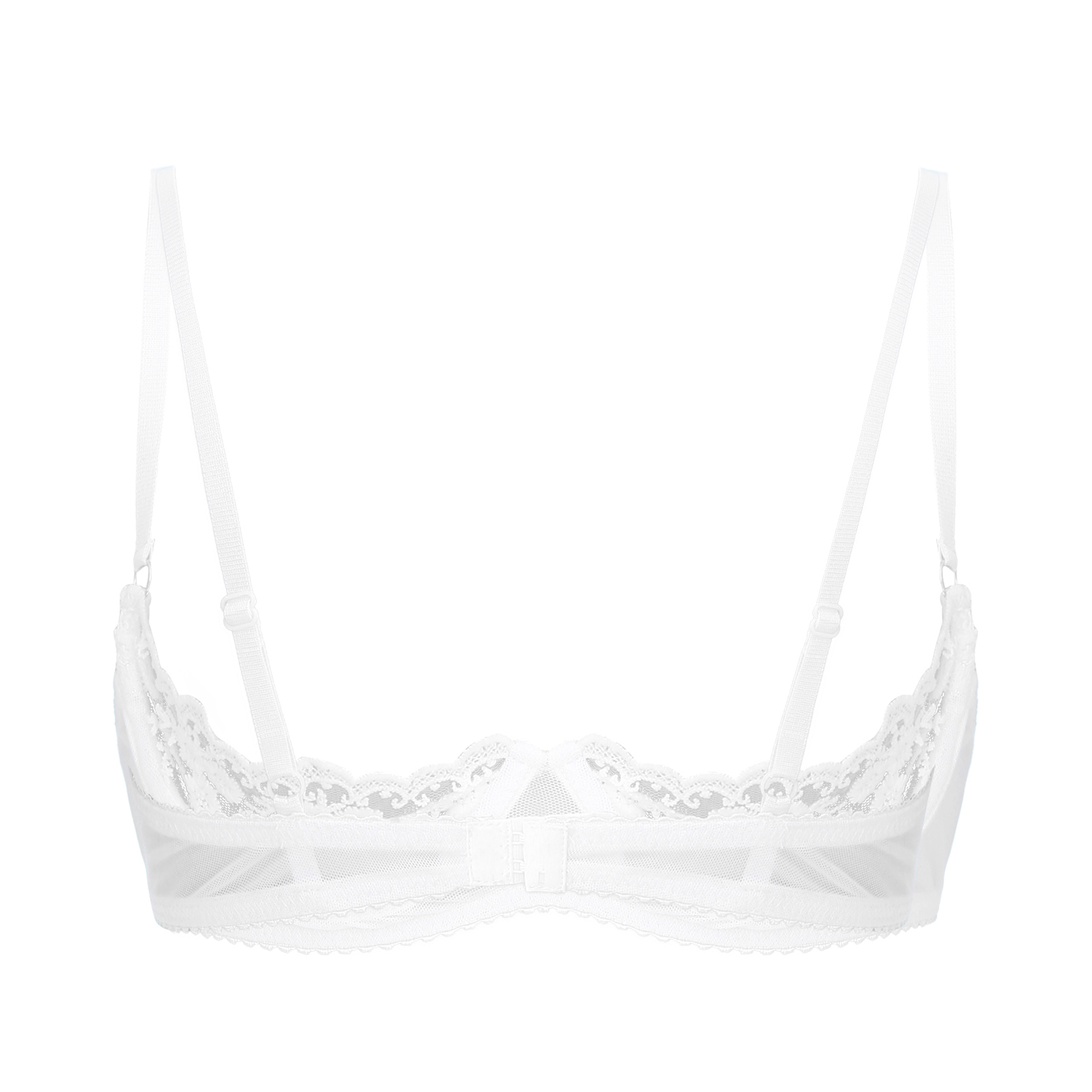 Women's Floral Lace Quarter Cu - Bralette Triangle Set reseña y precio