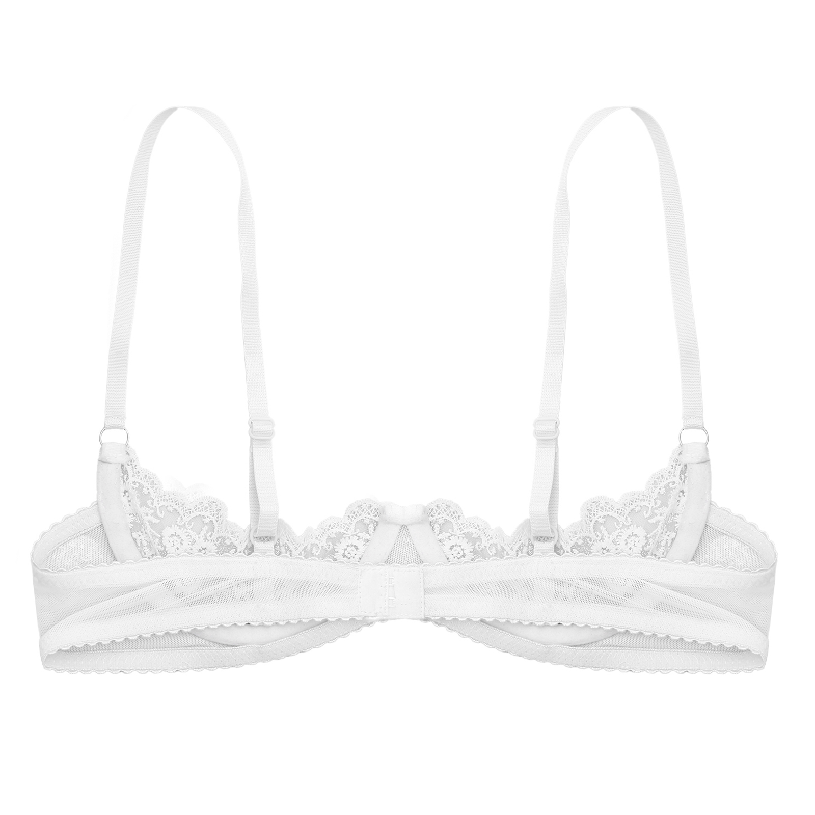 Women's Floral Lace Quarter Cu - Bralette Triangle Set reseña y precio