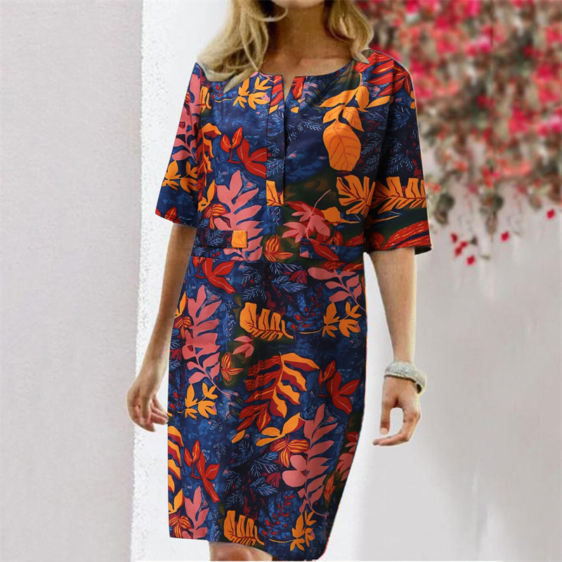 Summer Cotton Linen Printed Wo - Linen Dress Wrap reseña y precio