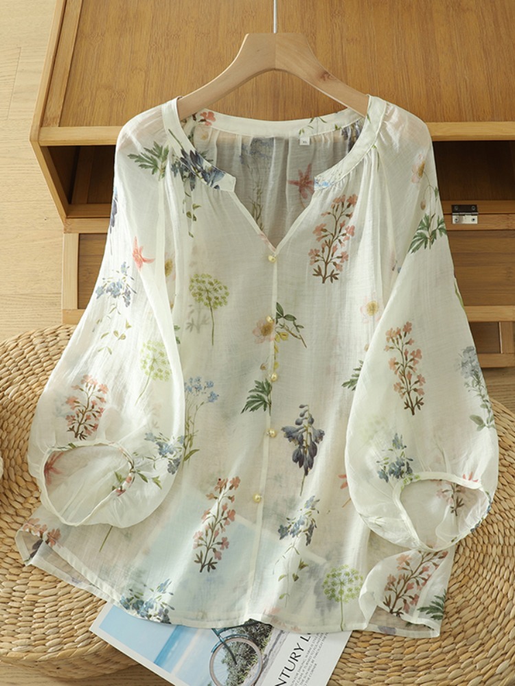 Lightweight Summer Floral Cott - Romper Floral Print reseña y precio