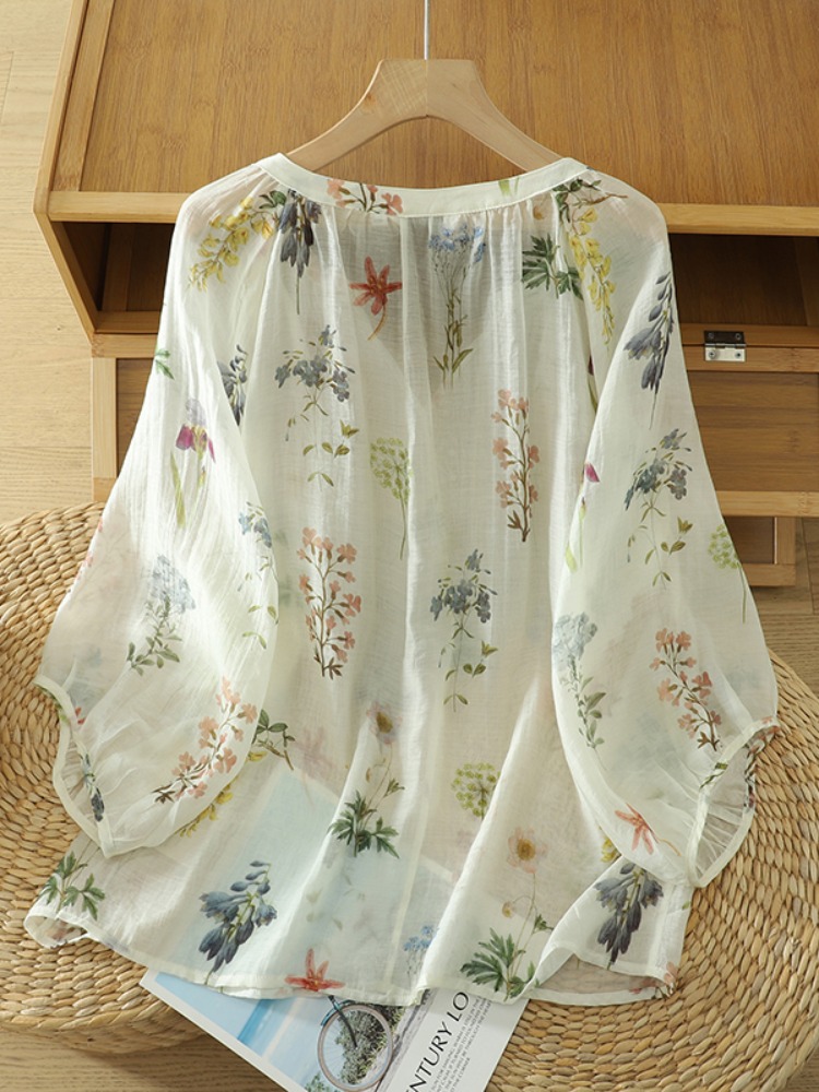 Lightweight Summer Floral Cott - Romper Floral Print reseña y precio