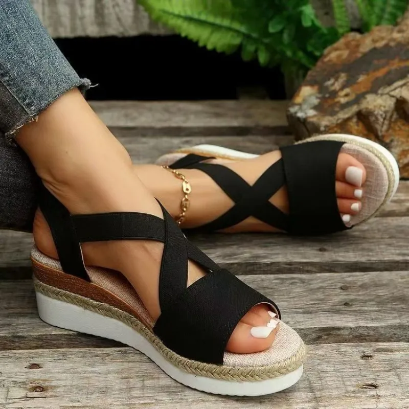 Women's Platform Wedge Sandals - Wedge Espadrille Women reseña y precio