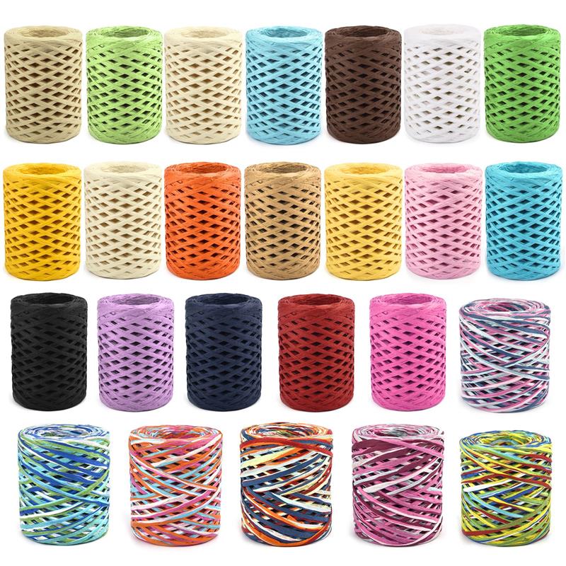 100M Natural Raffia Straw Yarn - Crochet Bag Raffia reseña y precio