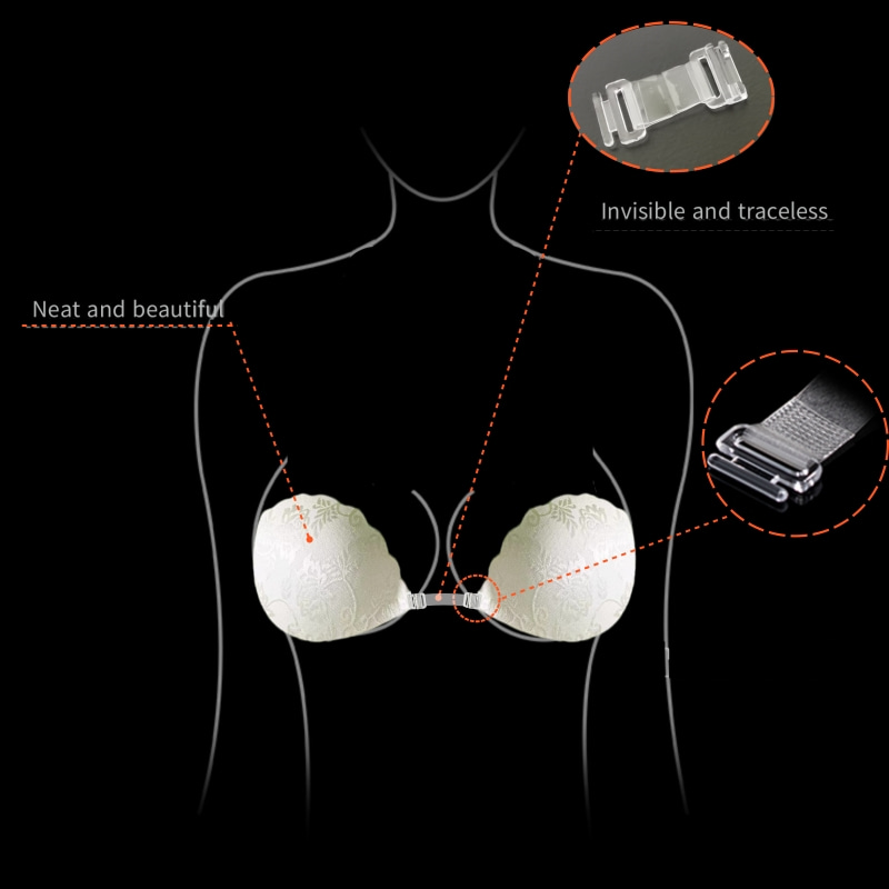 Lace Invisible Bra Backless St - Bralette Triangle Set reseña y precio