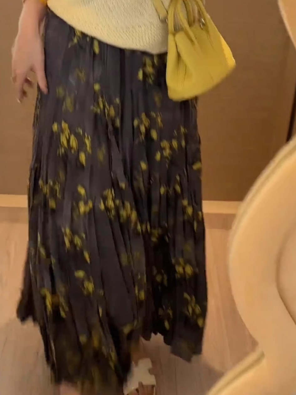 Floral Print A-Line Midi Skirt - Midi Skirt Floral reseña y precio