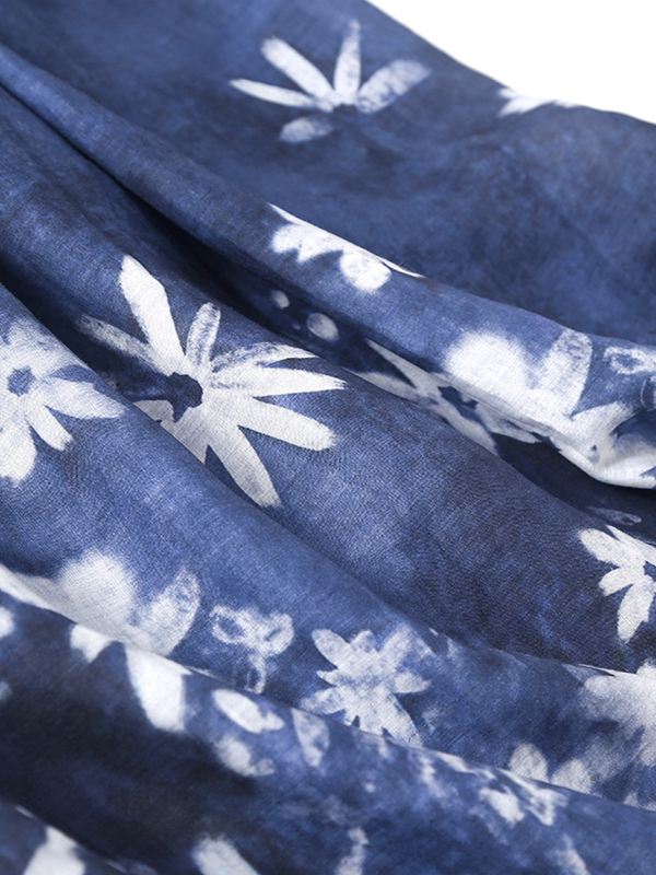 Floral Print Hemp Dress plus S - Linen Dress Wrap reseña y precio