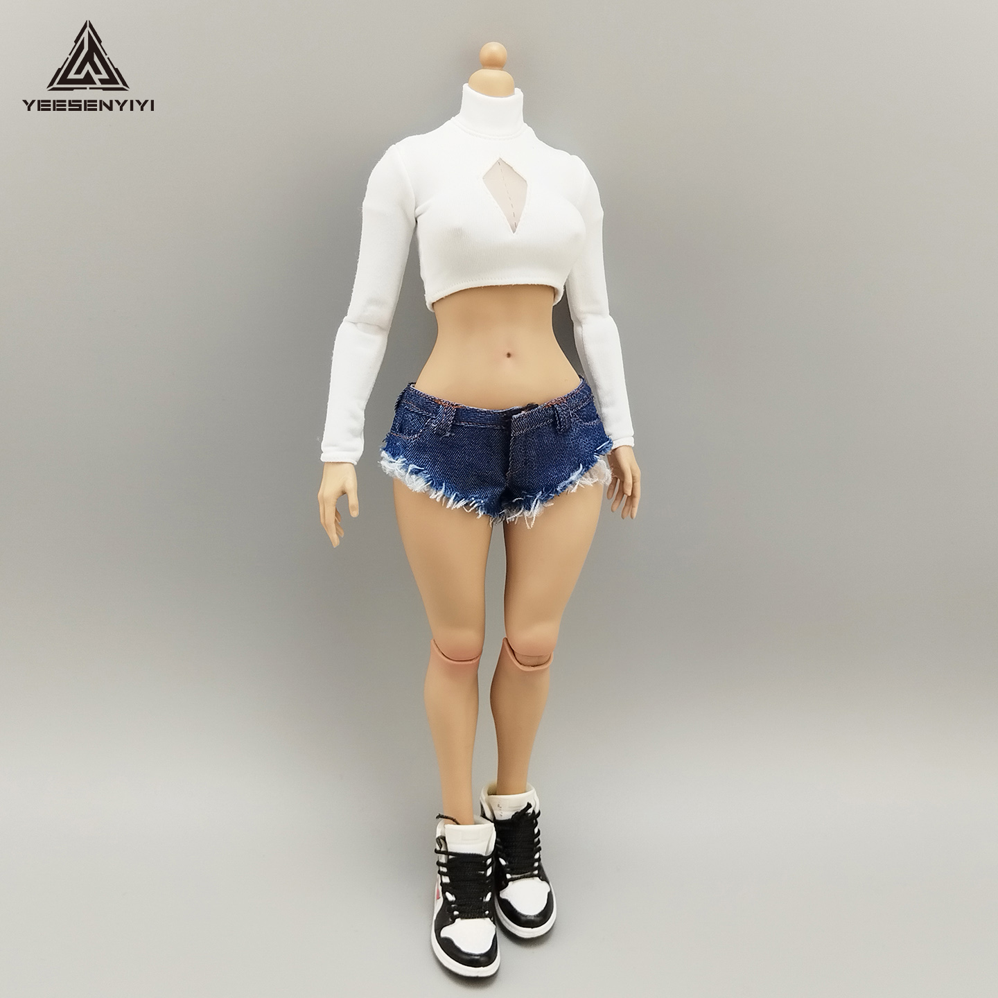 1/6 Scale Distressed Denim Min - Shorts Denim Frayed reseña y precio