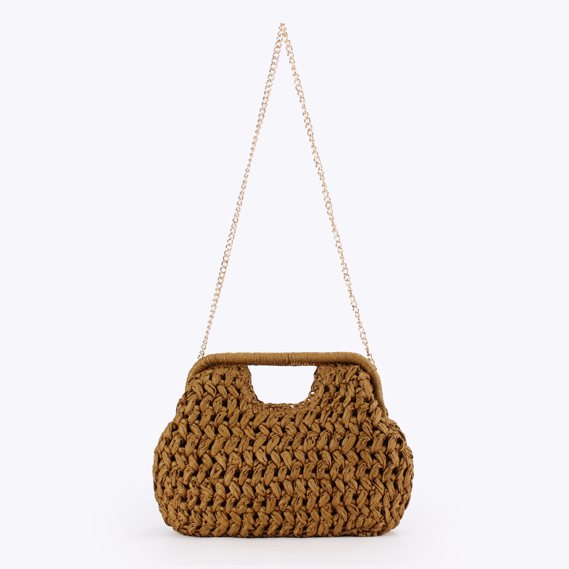 Elegant Ladies Chain Hand Knit - Crochet Bag Raffia reseña y precio