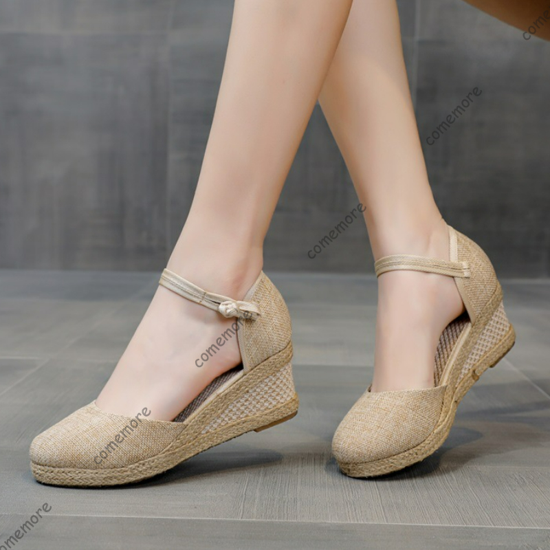 Comemore Sandals High Heel Sum - Wedge Espadrille Women reseña y precio