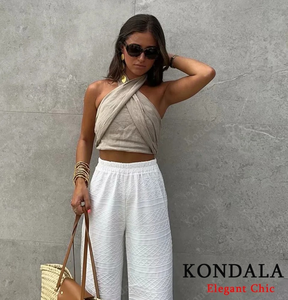 KONDALA Sexy Casual Crossover  - Linen Pant Wide reseña y precio