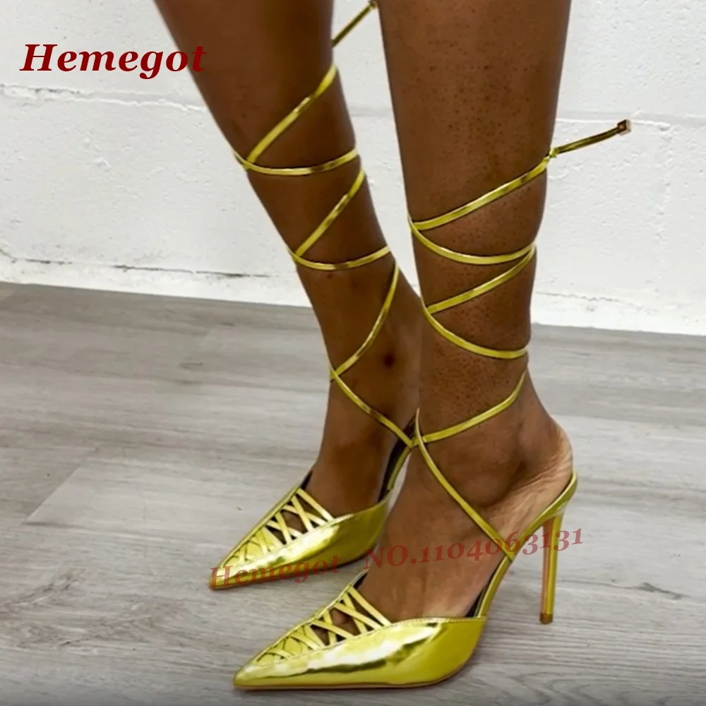 Patent Leather Cut Out Sandals - Sandal Strappy Heeled reseña y precio