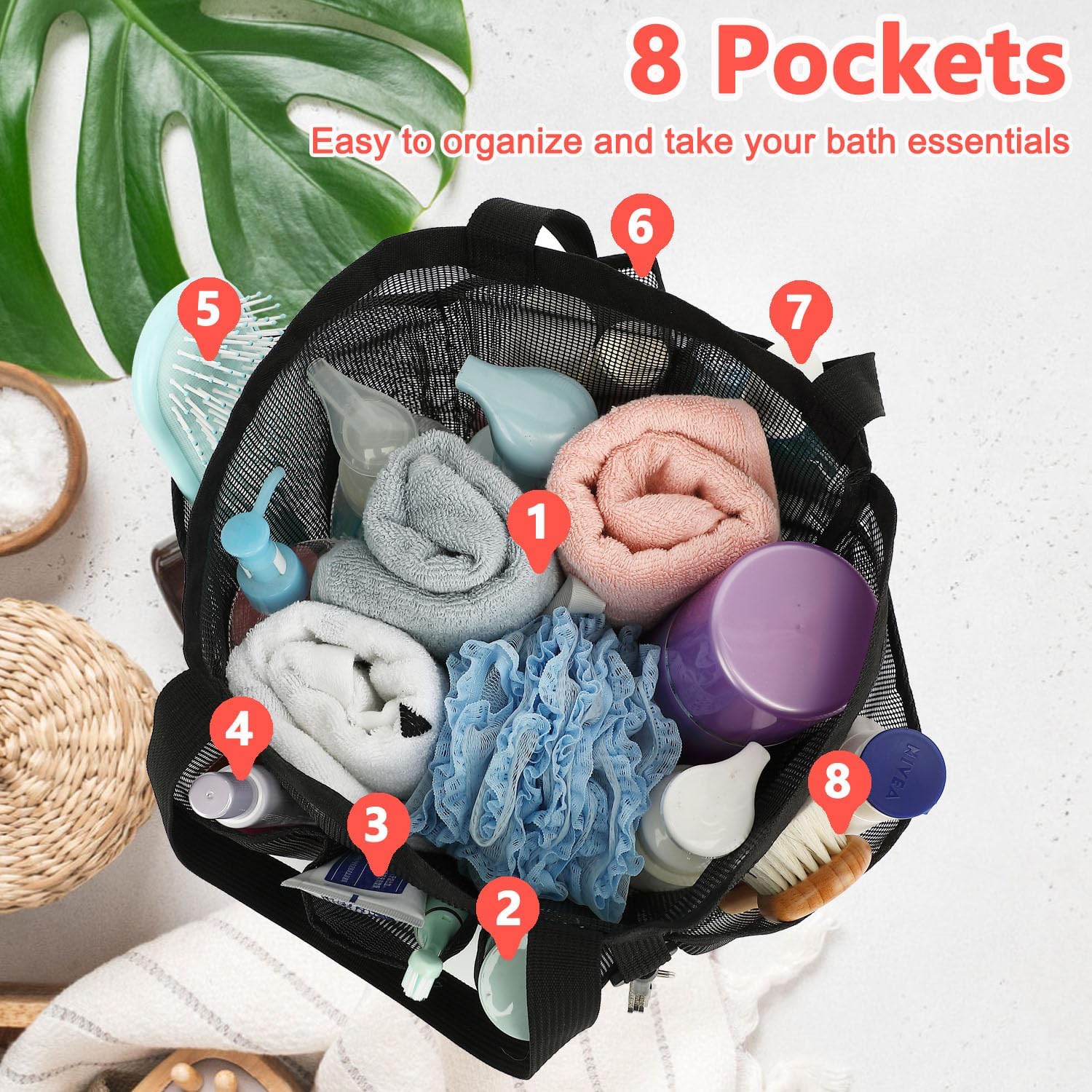Portable Mesh Shower Caddy wit - Tote Bag Beach reseña y precio