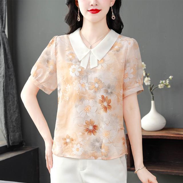 Chiffon Blouse for Women Short - Romper Floral Print reseña y precio