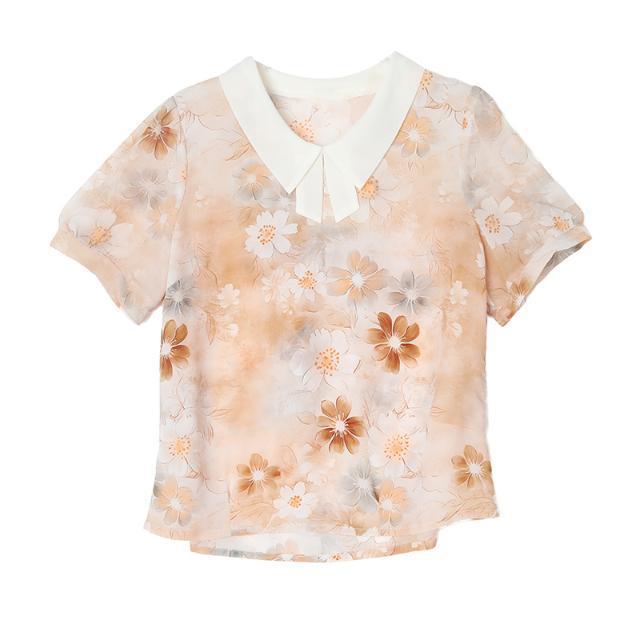 Chiffon Blouse for Women Short - Romper Floral Print reseña y precio