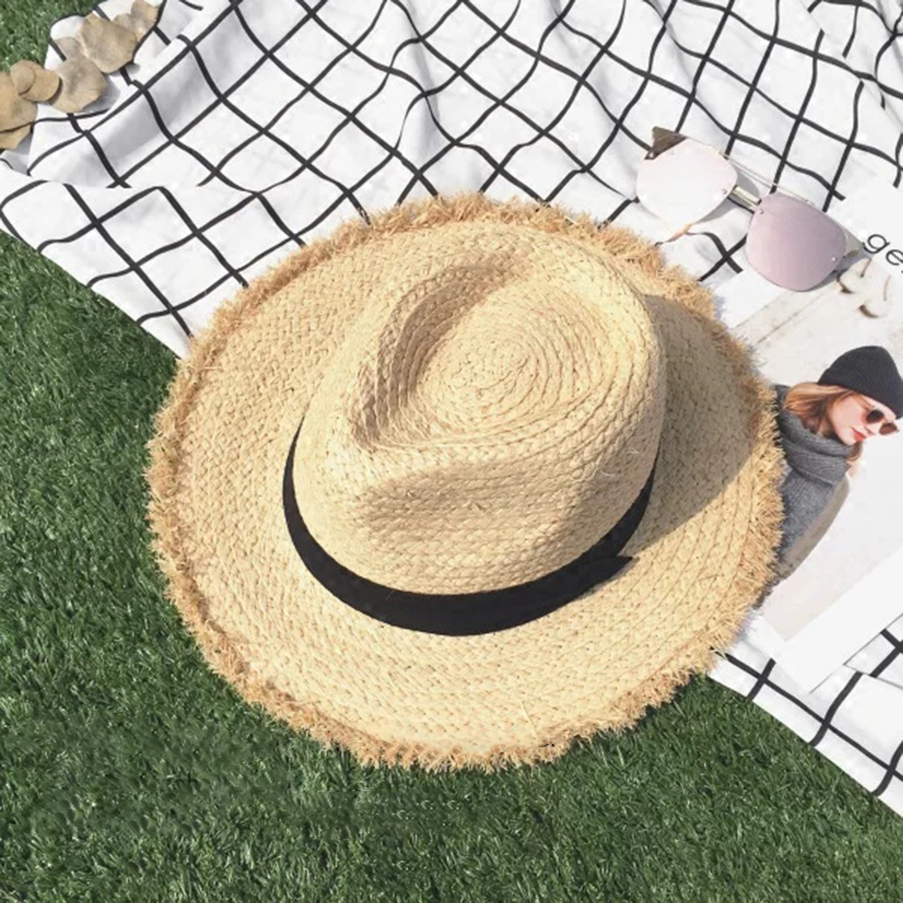 new Wide Brim Raffia Sun Hat f - Hat Floppy Wide reseña y precio
