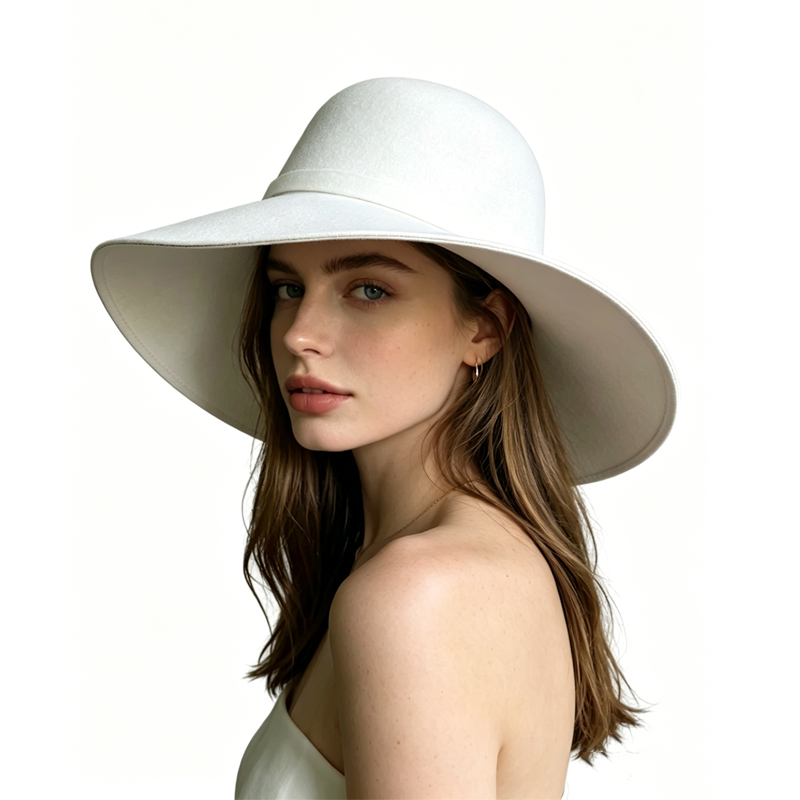 White Dome-shaped Ladies' Hat  - Hat Floppy Wide reseña y precio