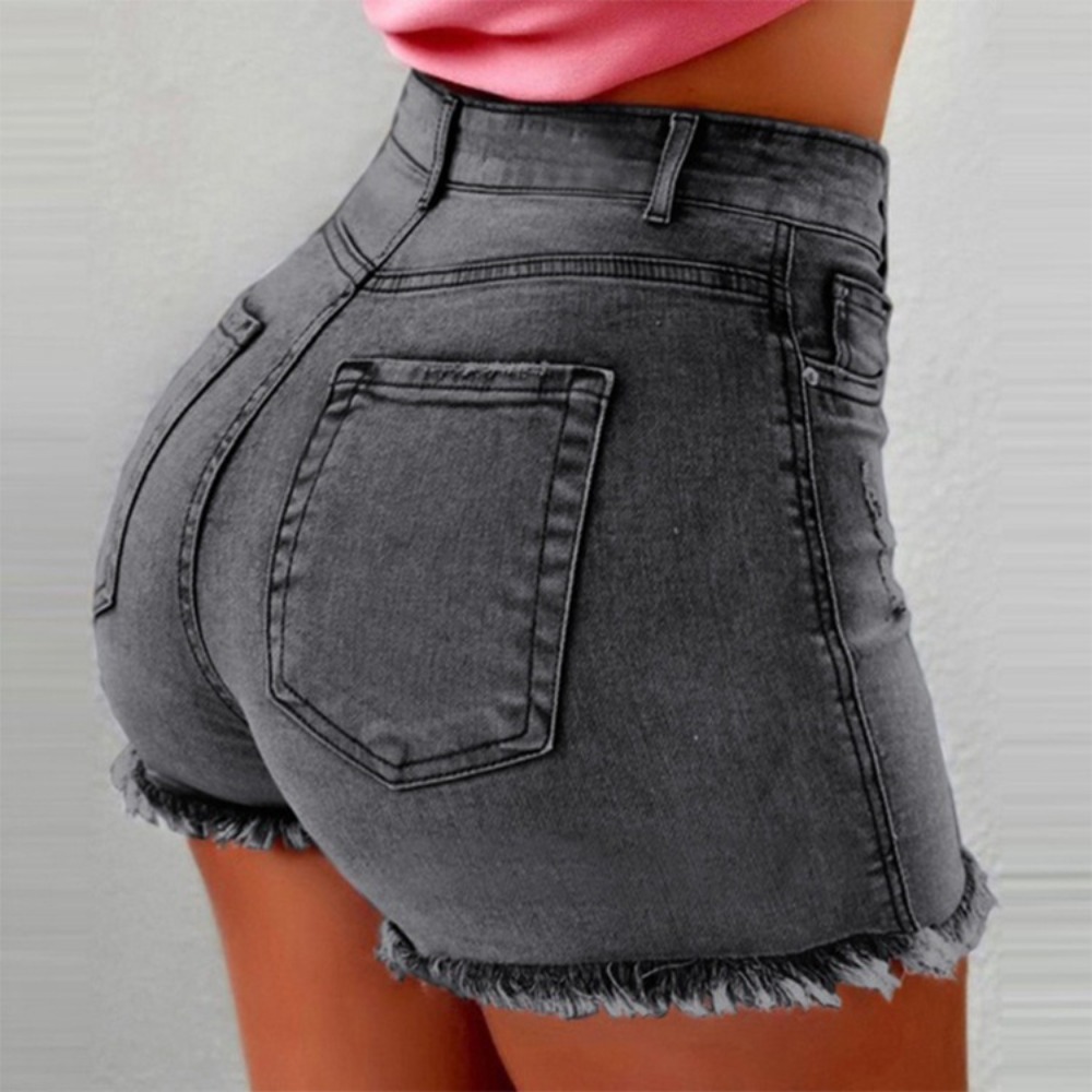 Women's High Waisted Denim Sho - Shorts Denim Frayed reseña y precio