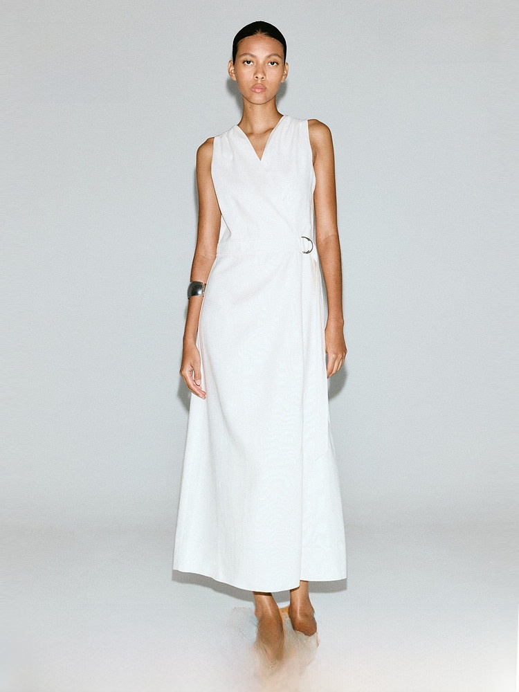 H&M Women's Dress Summer Linen - Linen Dress Wrap reseña y precio