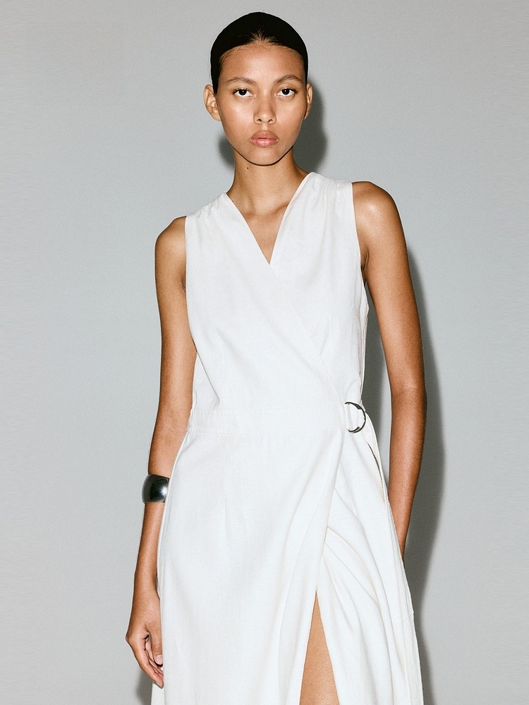 H&M Women's Dress Summer Linen - Linen Dress Wrap reseña y precio