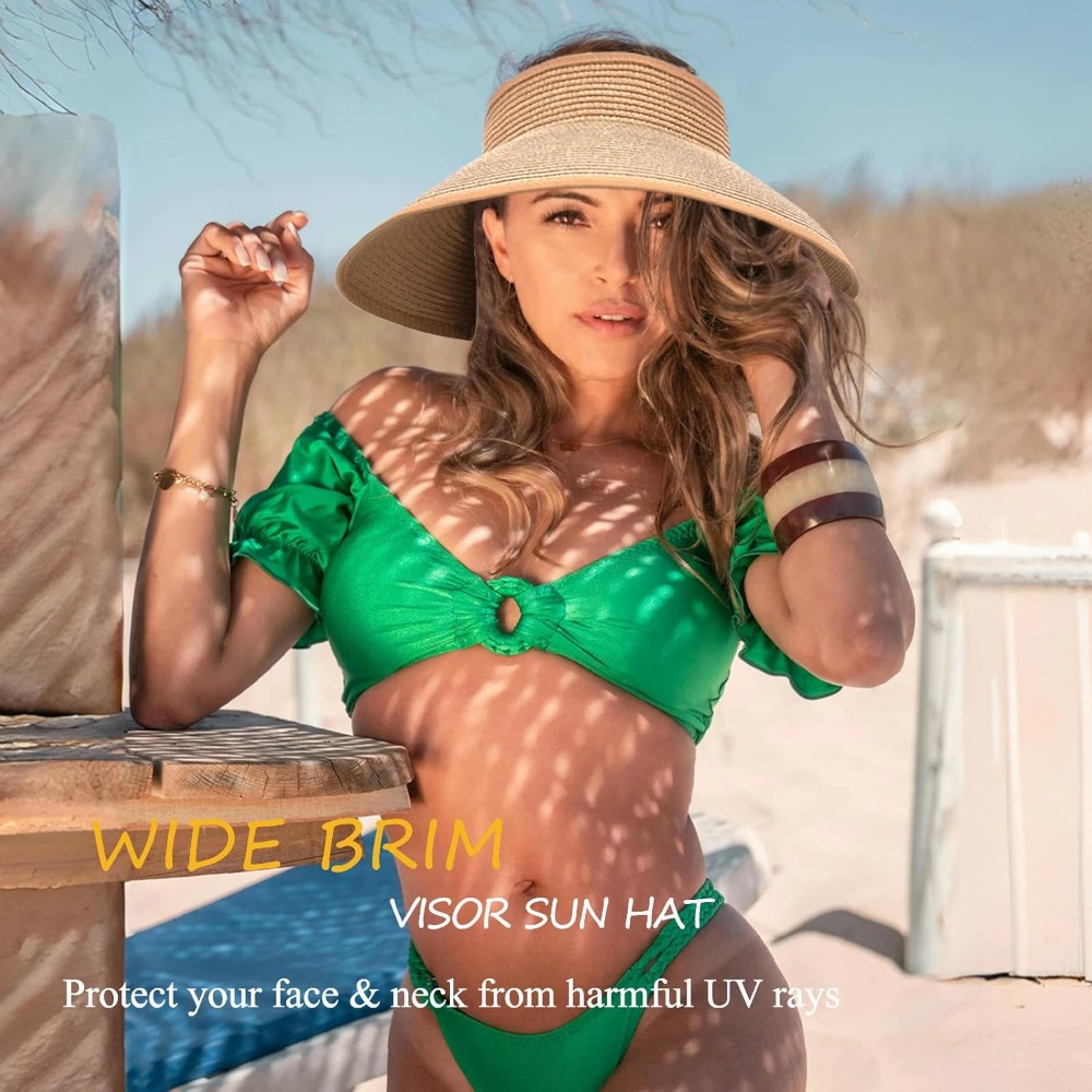 Women's Sun Visor Hats Wide Br - Hat Floppy Wide reseña y precio