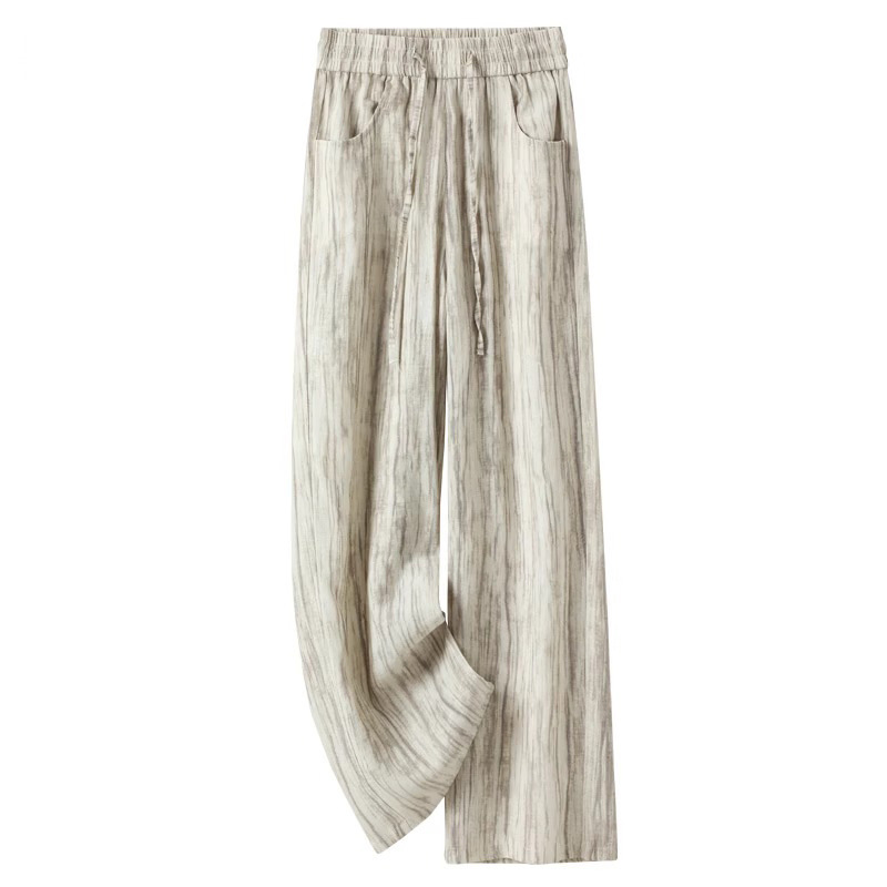 Tie-Dye Ice Silk Cotton Linen  - Linen Pant Wide reseña y precio