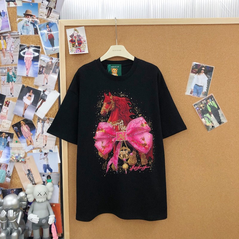 Trendy Fashion Rhinestone Prin - Blouse Off Shoulder reseña y precio