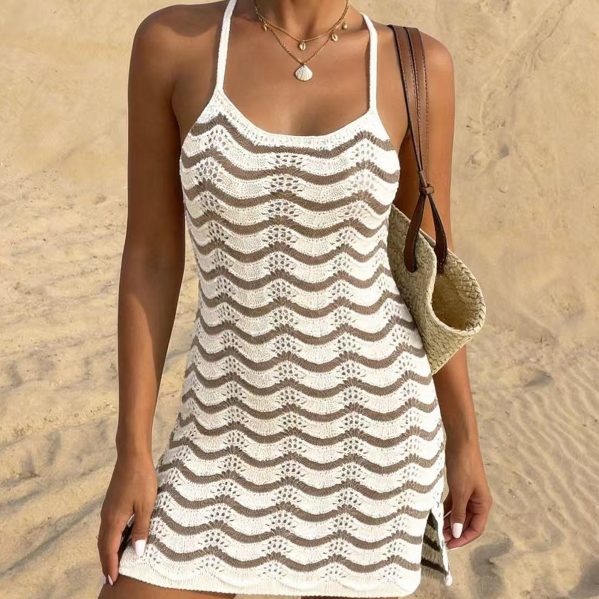 Fashion Sexy Colorblock Stripe - Cover Up Kaftan reseña y precio