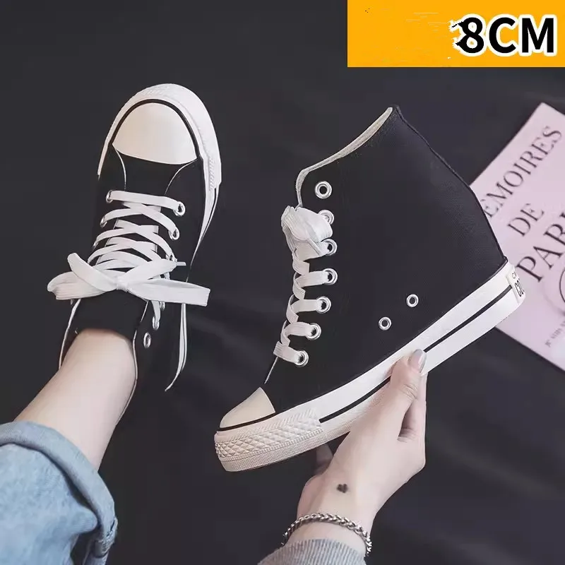 High 8cm Platform Canvas Shoes - Wedge Espadrille Women reseña y precio
