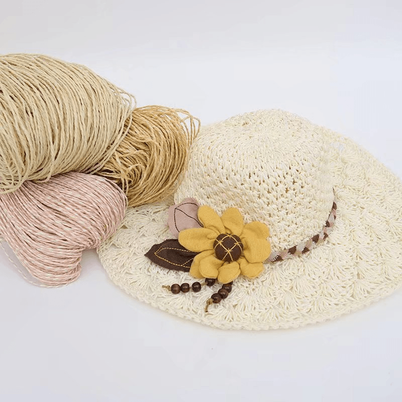 200g 2ply Cotton Raffia Yarn f - Crochet Bag Raffia reseña y precio