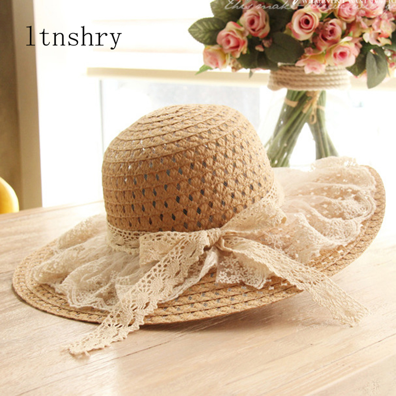 Women Lace Sun Hats For  Wide  - Hat Floppy Wide reseña y precio